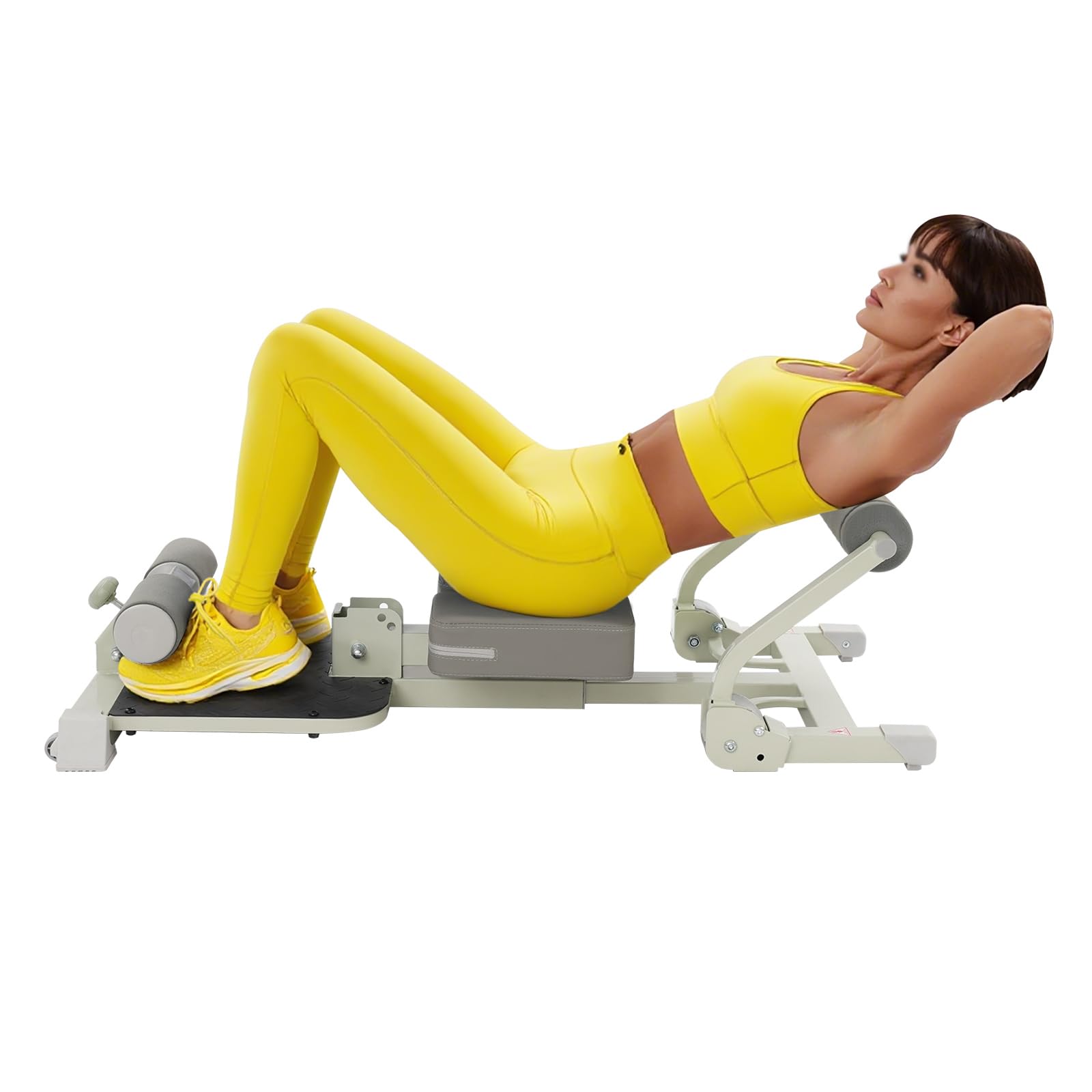 Deep Sissy Squat Bench, Core Workout Beintrainer bis 120 kg Belastbar Fitnessgerät für Zuhause, Bauch-Gesäß-Trainer 3 in 1 Kniebeugenbank verstellbar