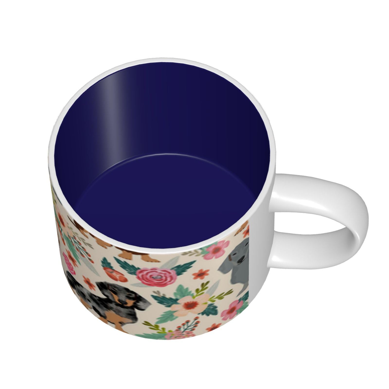 Jamnik kwiatowy nadruk duża pojemność ceramiczne kubki ceramiczne kubek do kawy