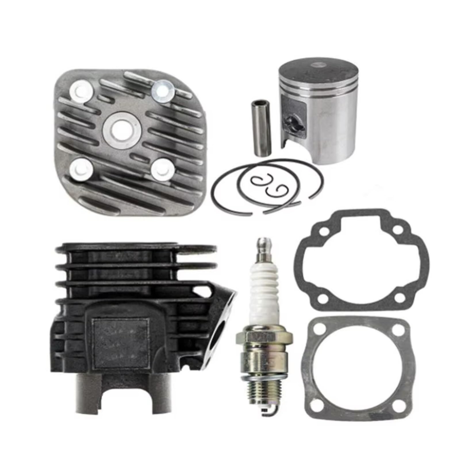 Moto Testata del Cilindro Compatibile con Polaris per Predator 90 2003 2004 2005 2006 52mm Kit Guarnizione Testata Pistone Cilindro Moto Parte Motore Moto