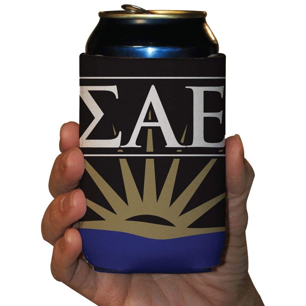 VictoryStoreCan and Beverage Coolers - Sigma Alpha Epsilon, Fraternity Logo Design, Set of 6