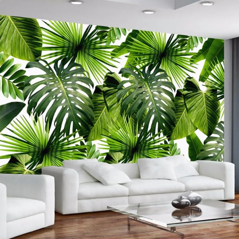 Papier peint fleurs 3D pour transformer un mur blanc de salon terne