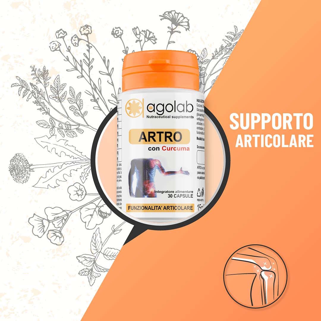 Integratore a Base di Glucosamina e Condroitina, con con Curcuma, Boswellia e Collagene marino, Supporta la Funzionalità Articolare e Contrasta gli Stati di Tensione Localizzati