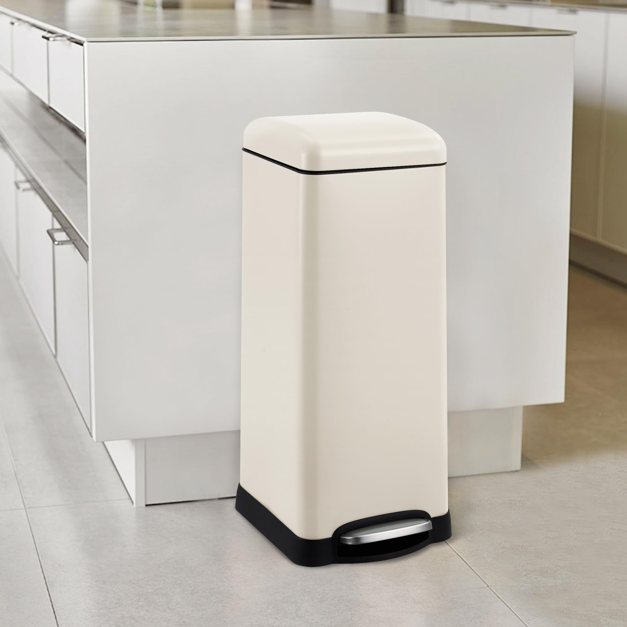 Garvee 8 gal 30 L Kitchen Trash Can Stainless Steel Garbage Can with Soft Close Lid Foot Pedal