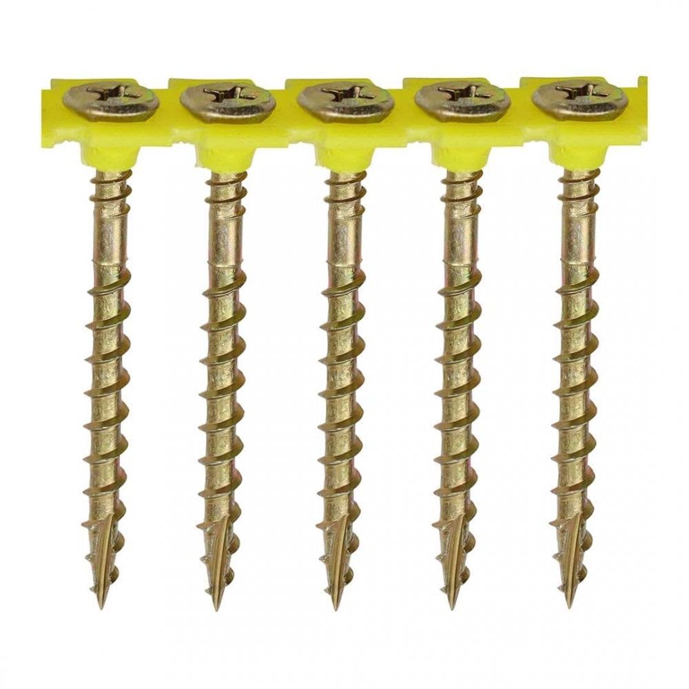 Timco Yellow Solo Collated Chipboard & Woodscrews - Ph - Double Countersunk - Box Of 1000-55Scoly