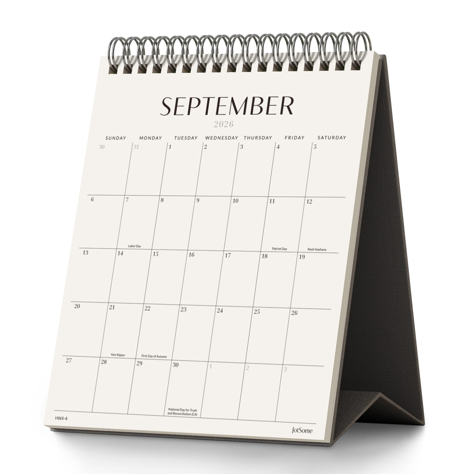 Calendario de escritorio 2026 (negro, pequeño)