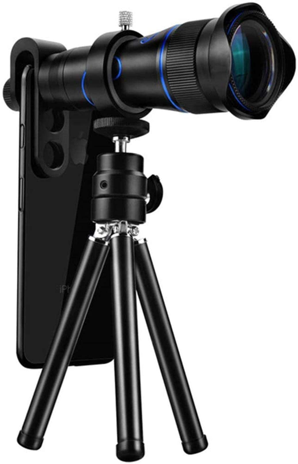 TTDGYYXW Teleskop monokularowy Lornetka z zoomem HD z uchwytem na telefon i statywem, wodoodporny teleskop do obserwacji ptaków koncertowych Camping Traveling