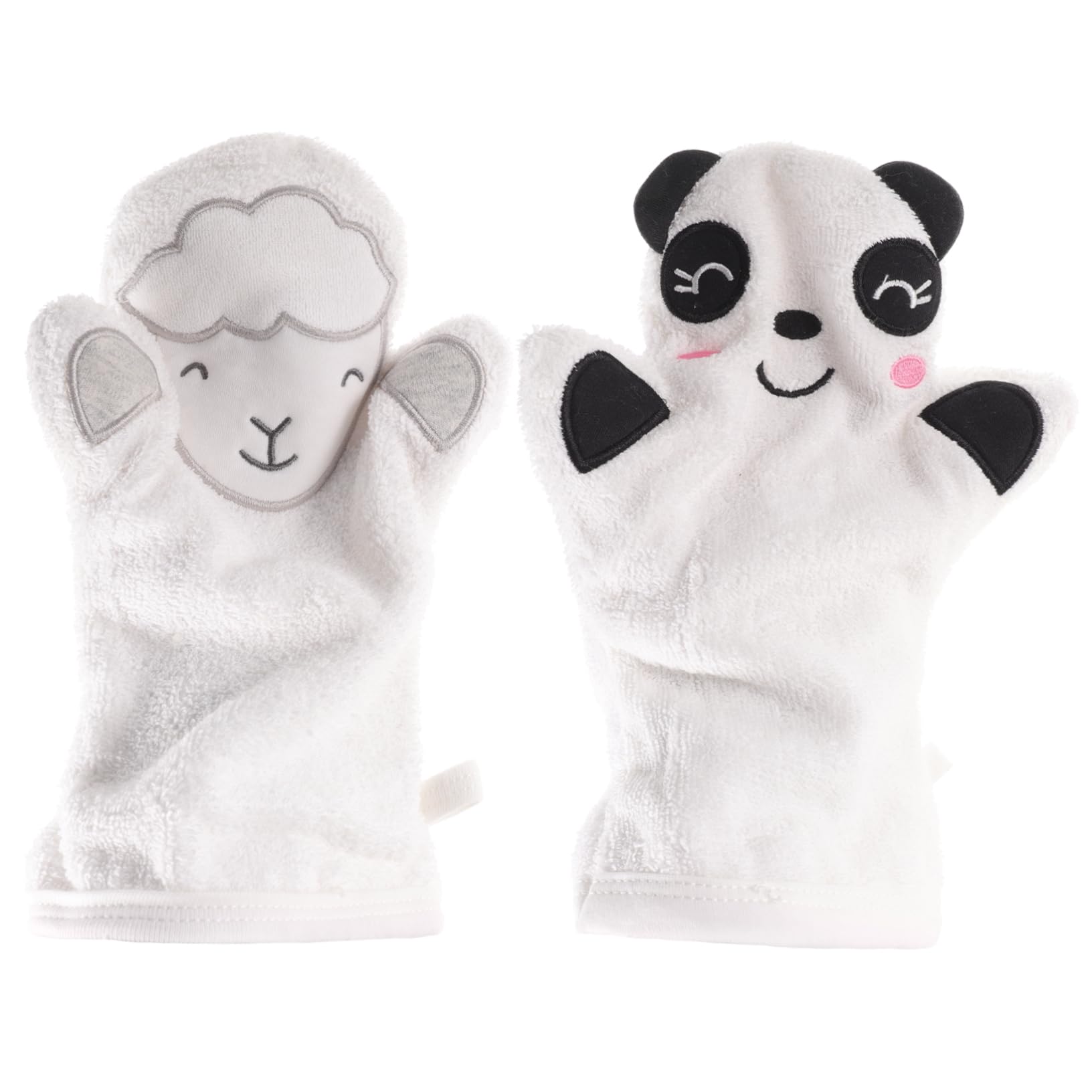 2Pcs bath gloves baby bath baby scrubber bath brush body scrub mitt shower back scrubber mittens kids bath wash gloves bathing gloves clean Accessories cotton white newborn White 26X18CM