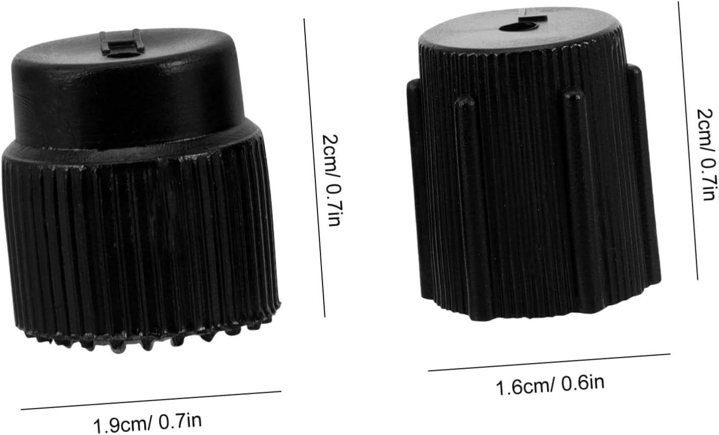 Car Air Conditioning Valve Caps 10Pcs High Low Pressure ABS Plastic