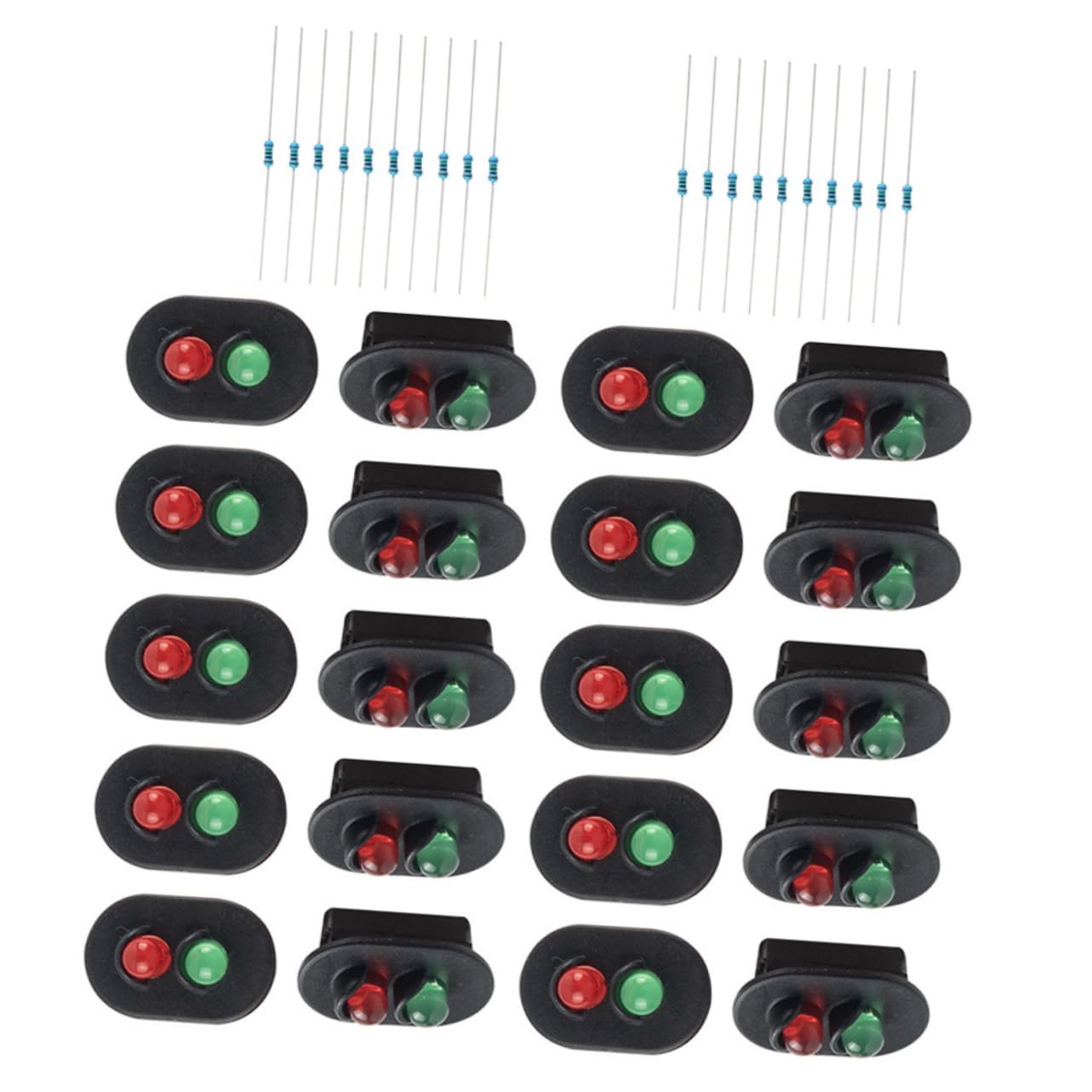 Artibetter Mini House Decor 2 Pieces Model Train Signals Road Signal Light Models for Sand Table Layout Sand Table Ornament