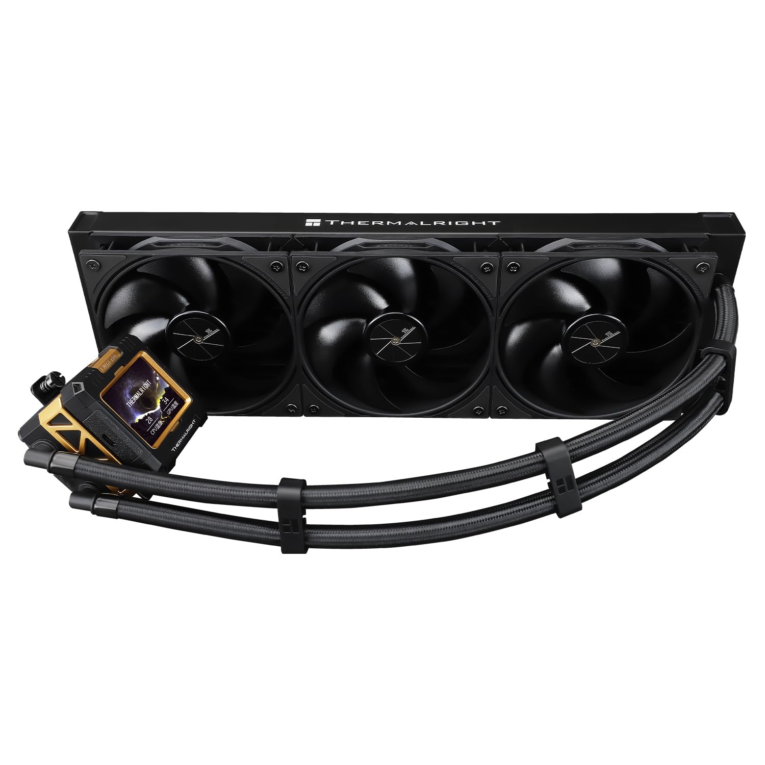 THERMALRIGHT FW 360 - Raffreddamento ad Acqua CPU Nero Con 3 Ventole PWM, Schermo LCD IPS 320 x 240, AIO 360, Liquido per AMD/Intel PC