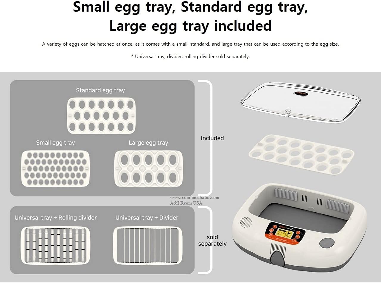 A&I Brooders and Incubators R-Com Pro 20 PX20 Fully Automatic Digital Egg Incubator Warranty You Local USA Distributer