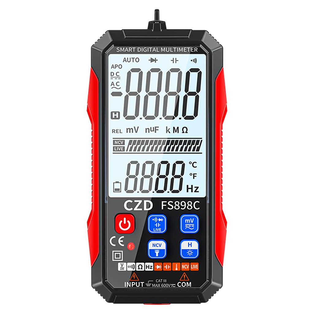 Digital Multimeter TRMS 6000 Counts Multimeters For Smart Intelligent Measures Voltage Current Resistance Continuity Digital Multimeter Digital Multimeter Trms 6000 Digital Multimeter Autoranging Ncv