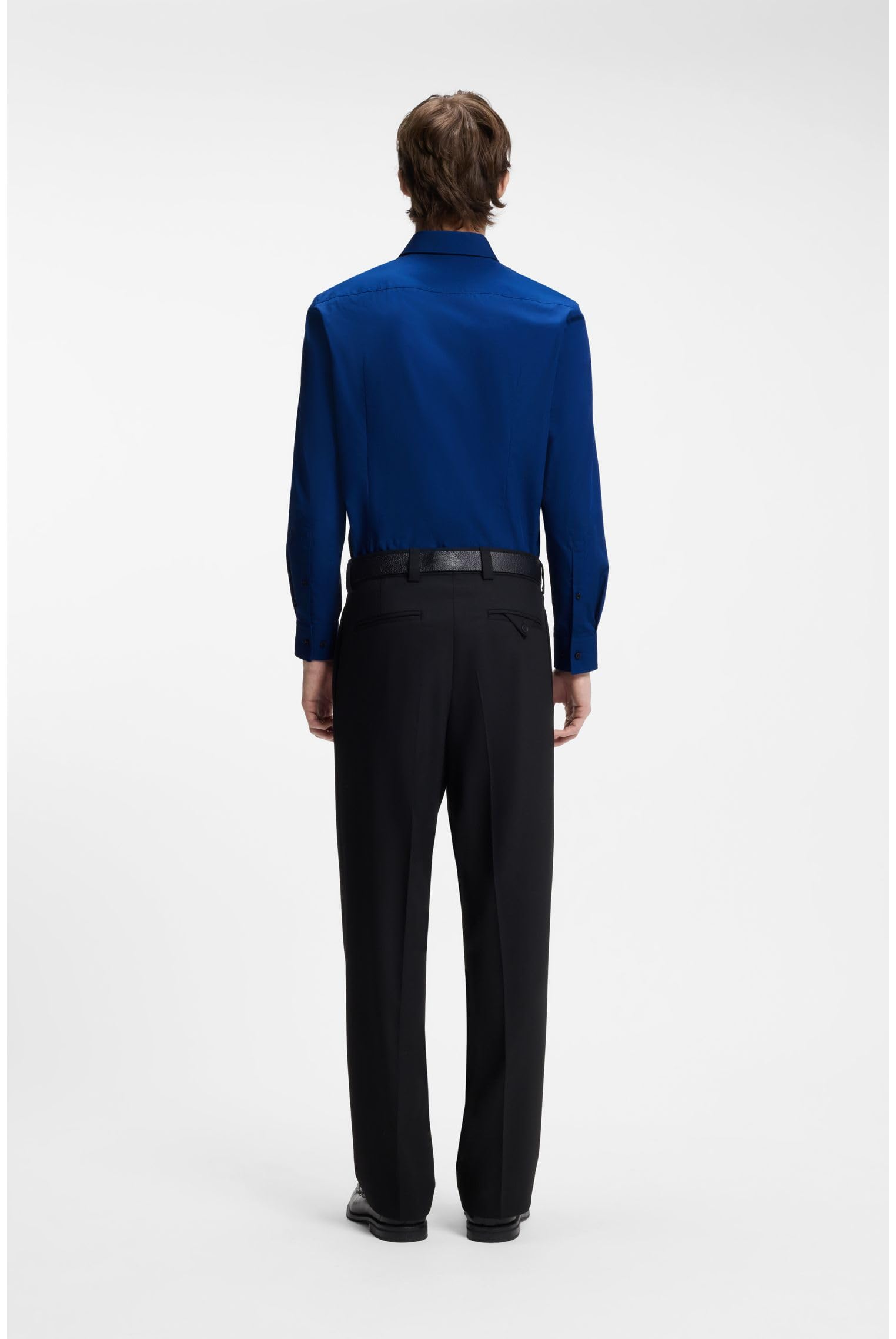 Hugo Herren Kenno Slim-Fit Hemd aus bügelleichter Baumwoll-Popeline Hellblau 41 – Bild 4