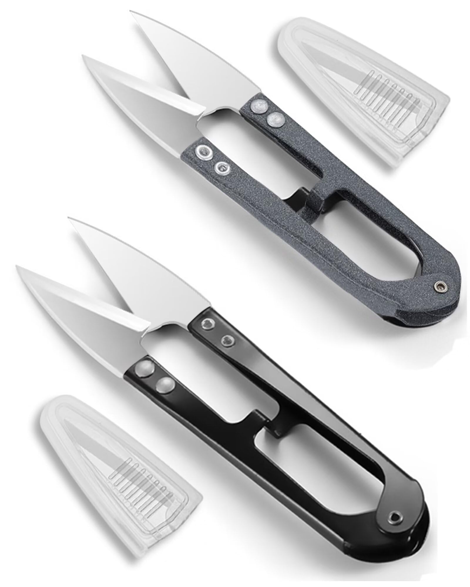 Pack of 2 Bonsai Scissors, Mini Secateurs and Threading Scissors for Buds Leaves Flowers Stitches Embroidery Knitting Crafts