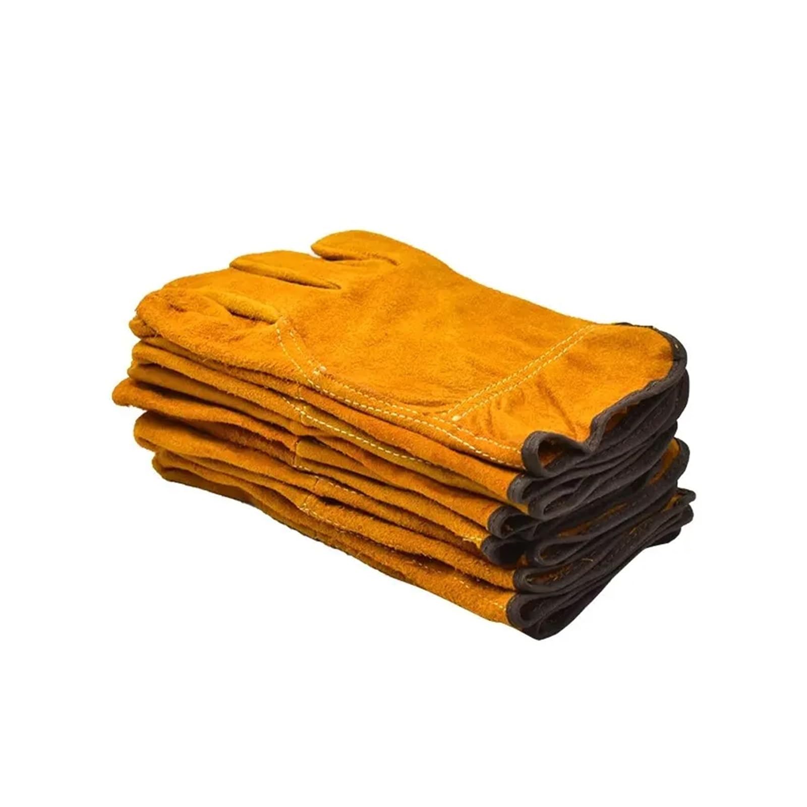Welding Supplies 3/5/10 Pairs Labor Protection Work Gloves Soft Cowhide Welding Safety Protection Wear-Resistant Insulated Welding Gloves(5pairs)