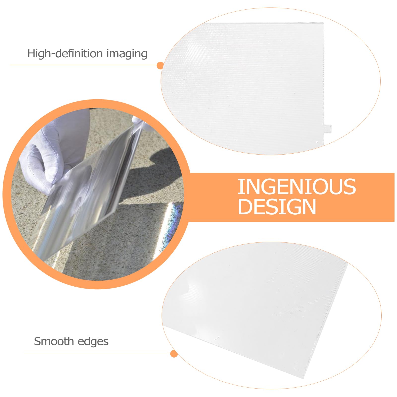 CLISPEED 2pcs Fresnel Lens Magnifier: Acrylic Lens Screen Full Page Magnifier for Seniors Reading Computer Monitors Solar Heating Magnifiying Fire Starter Physics Classroom - Image 8