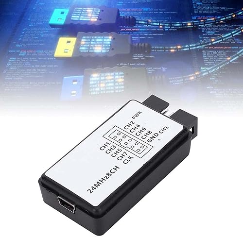 Miniatura 2 de ViaGasaFamido Conjunto de dispositivos USB analizador lógico, mini analizador lógico digital, tamaño de bolsillo, memoria de entrada de 8 canales