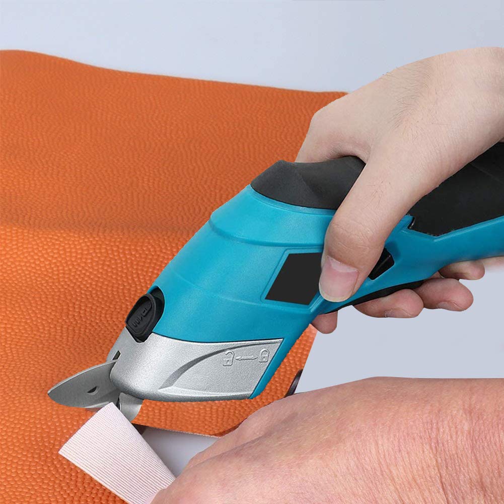 welltop Forbici Elettriche Tessuti, Welltop Taglierina Elettrico con Litio Batteria Integrata Multi-cutter 4V Dotato per Tessuto Pelle Tappezzeria Potatura Giardinaggio Cartone