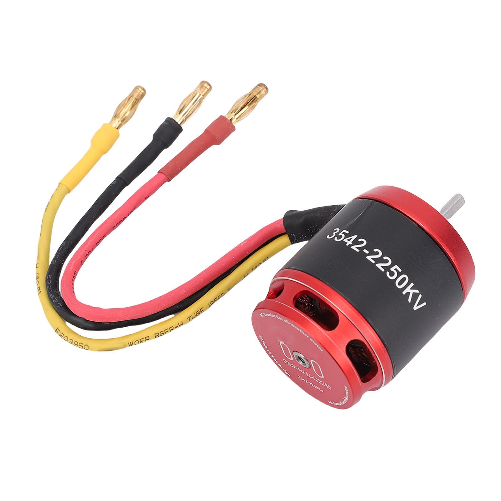 Pongnas Motore Brushless di Ricambio 3542 per Auto Cingolata SCX10 II 90046/10 RC – Motore Outrunner a Bassa velocità da 2250 KV con Albero da 3,17 Mm e Spina a Banana da 4,0 Mm