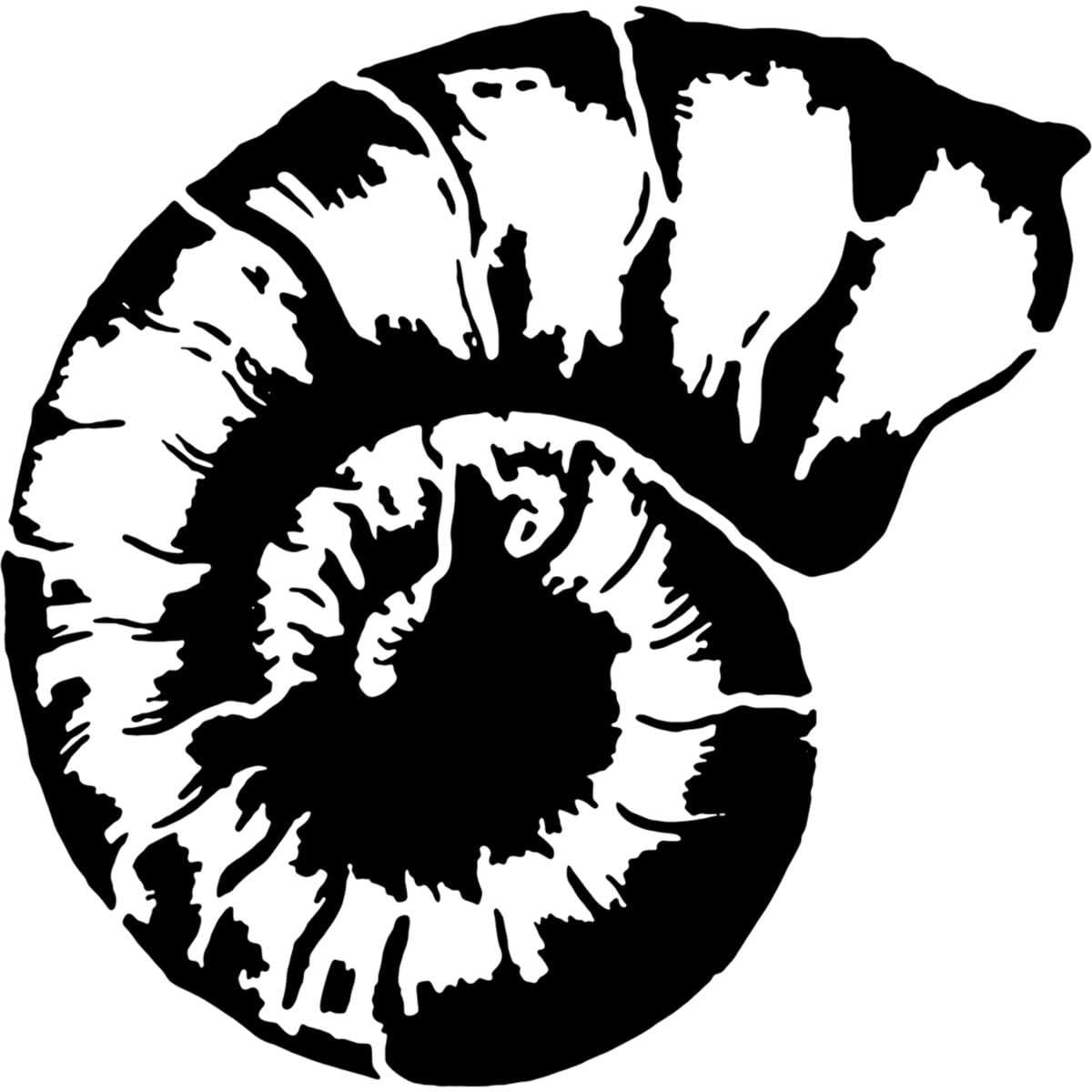 Azeeda 'Ammonite Fossil' Wall Stencil - XXL (A2) (WS00079662)