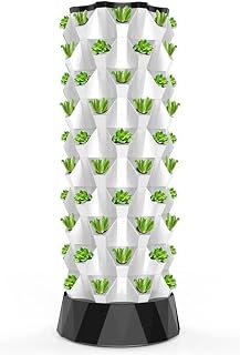 Hydroponics Tower,Aquaponics Grow System,DIY Soilless Cultivation Garden Tower Aeroponics Growing Kit for Herbs, Fruits and Vegetables,6floors