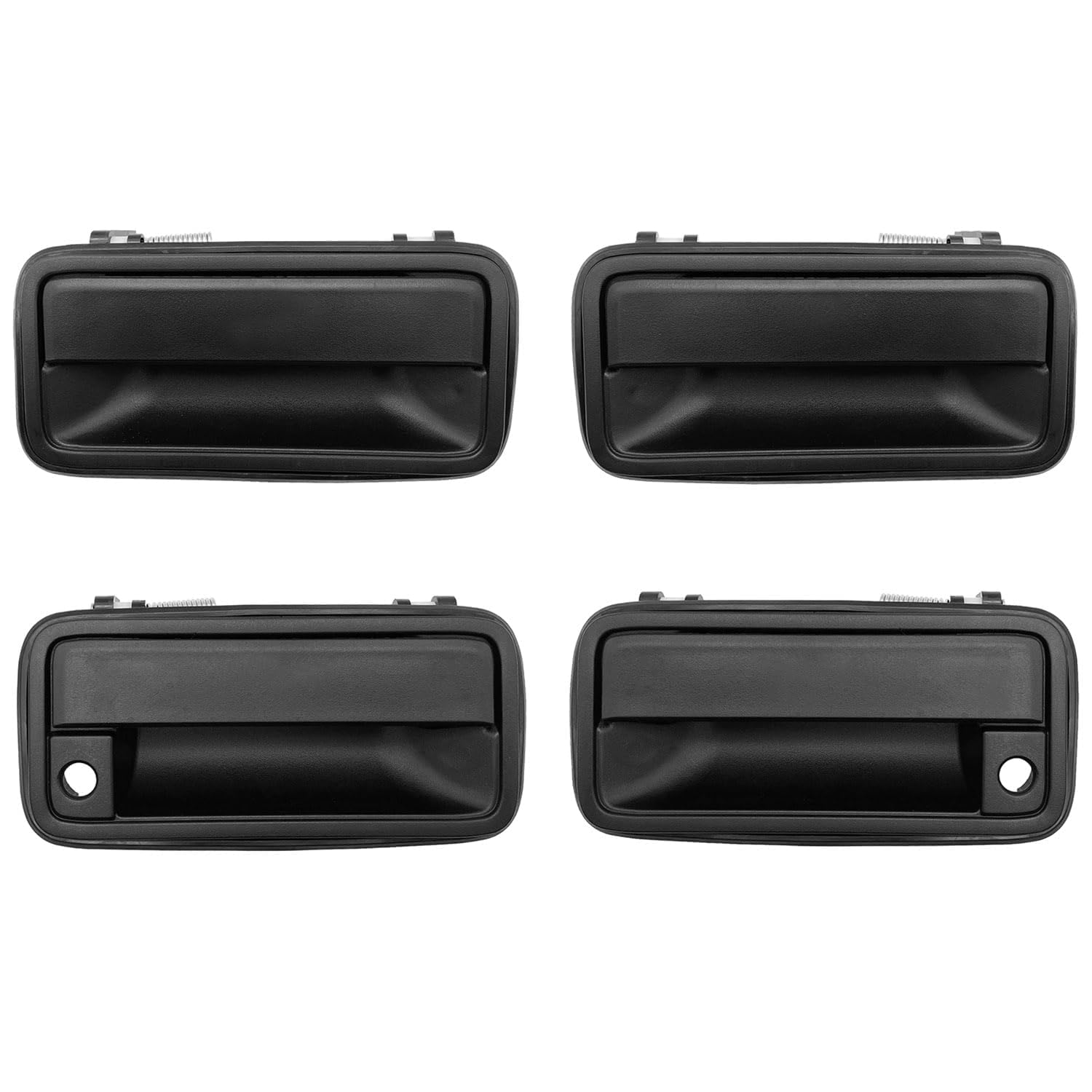 Cheriezing Exterior Door Handle Compatible with Select Chevy & GMC Models - C1500 C2500 C3500 K1500 K2500 K3500 Tahoe Yukon - Textured Black Set of 4