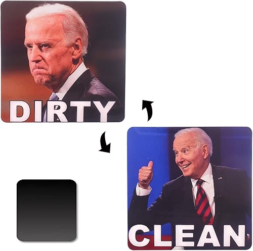 Imán sucio, imán para lavavajillas, indicador de letrero limpio y sucio, divertido letrero reversible para lavavajillas, indicador de doble cara