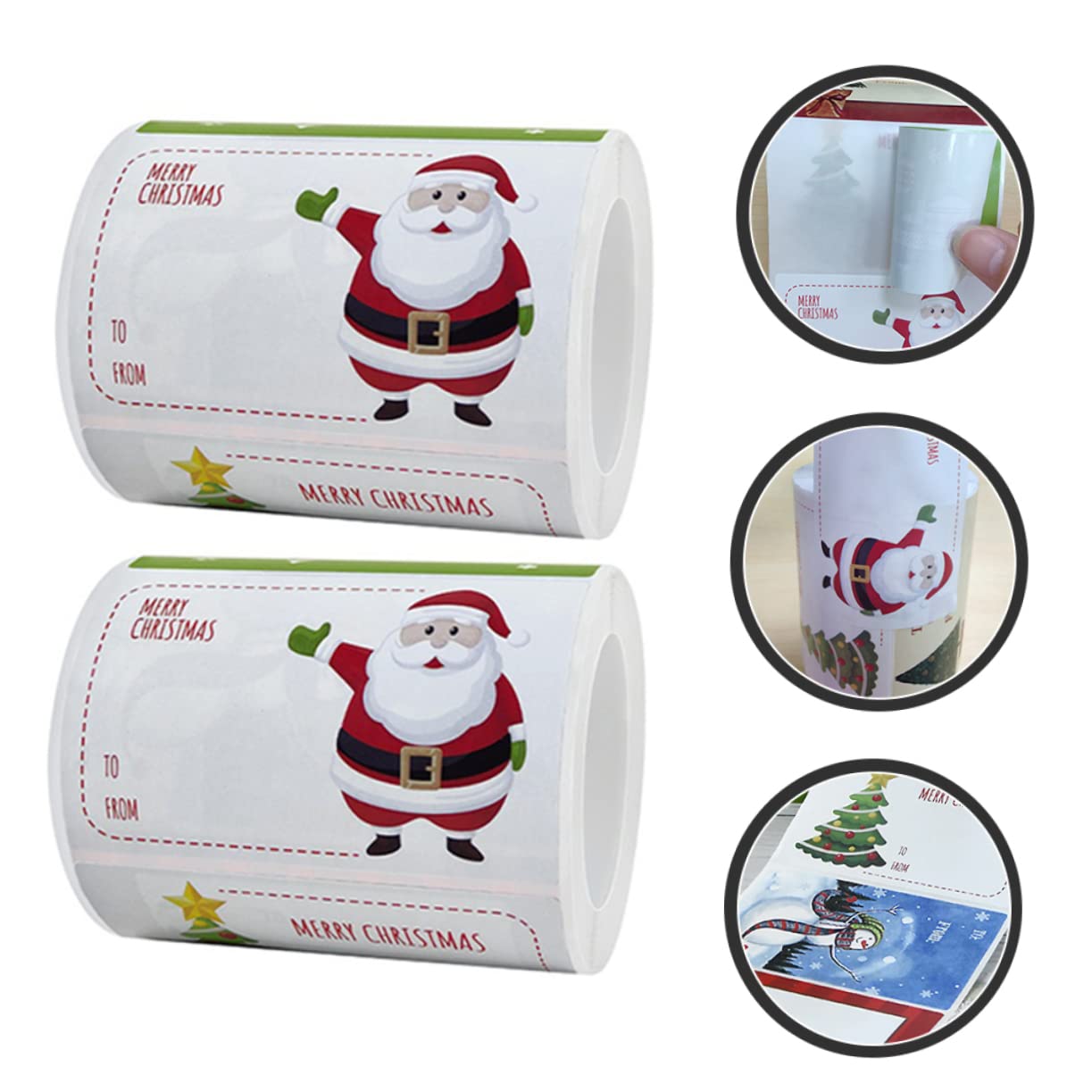 STOBOK 6rotoli Adesivi Natalizi Decorativi Per e Confezioni Etichette Autoadesive Per Design Età