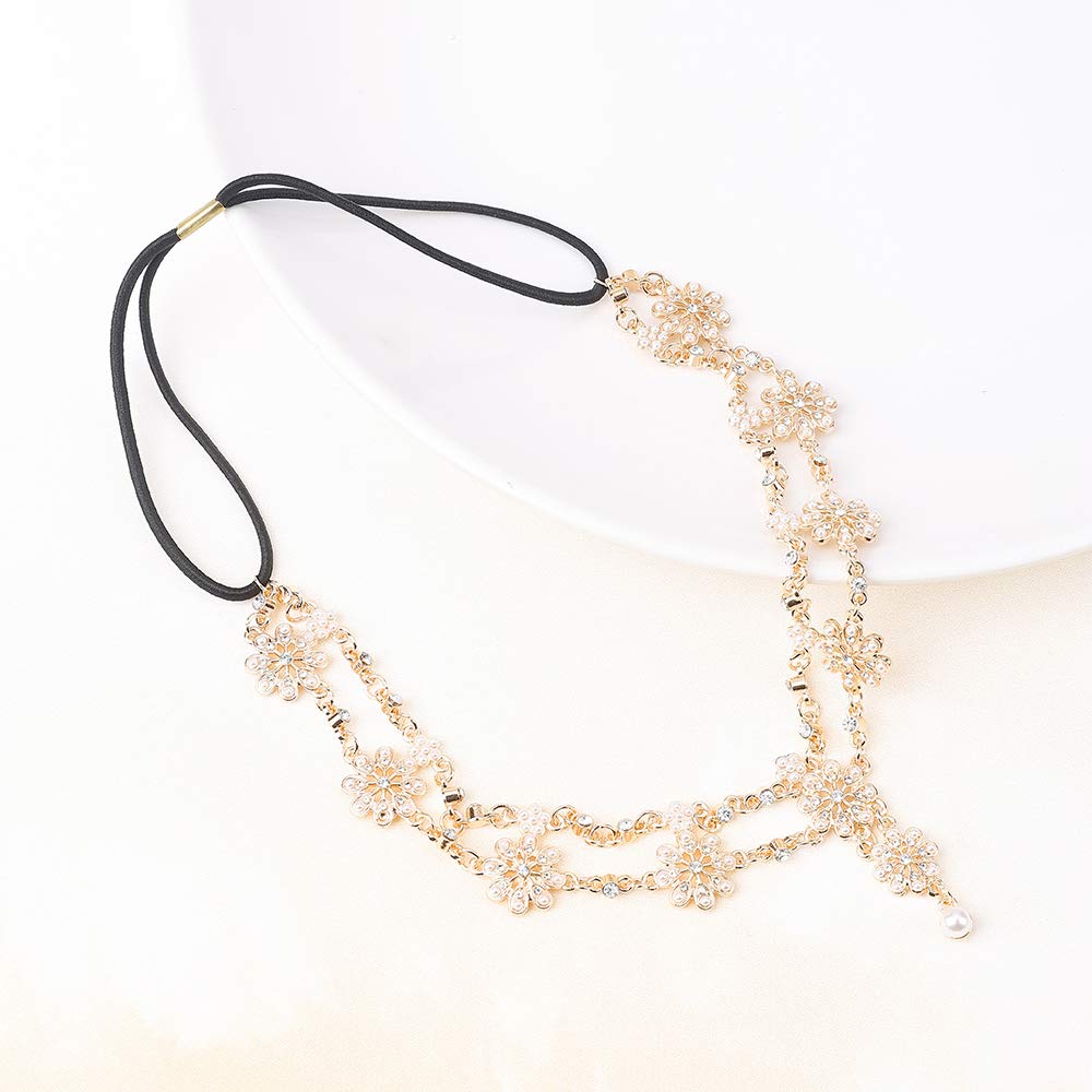 Amazon.com : Anglacesmade Bridal Head Chain Rhinestone and  display picture 3