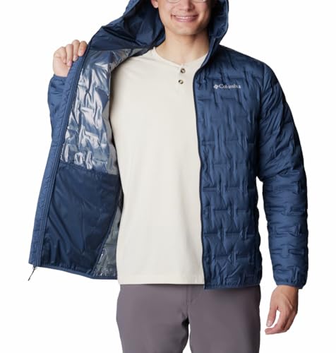 Image of Columbia Men Omni-Heat Reflective Delta Ridge Hooded Hiking and Trekking Down Jacket