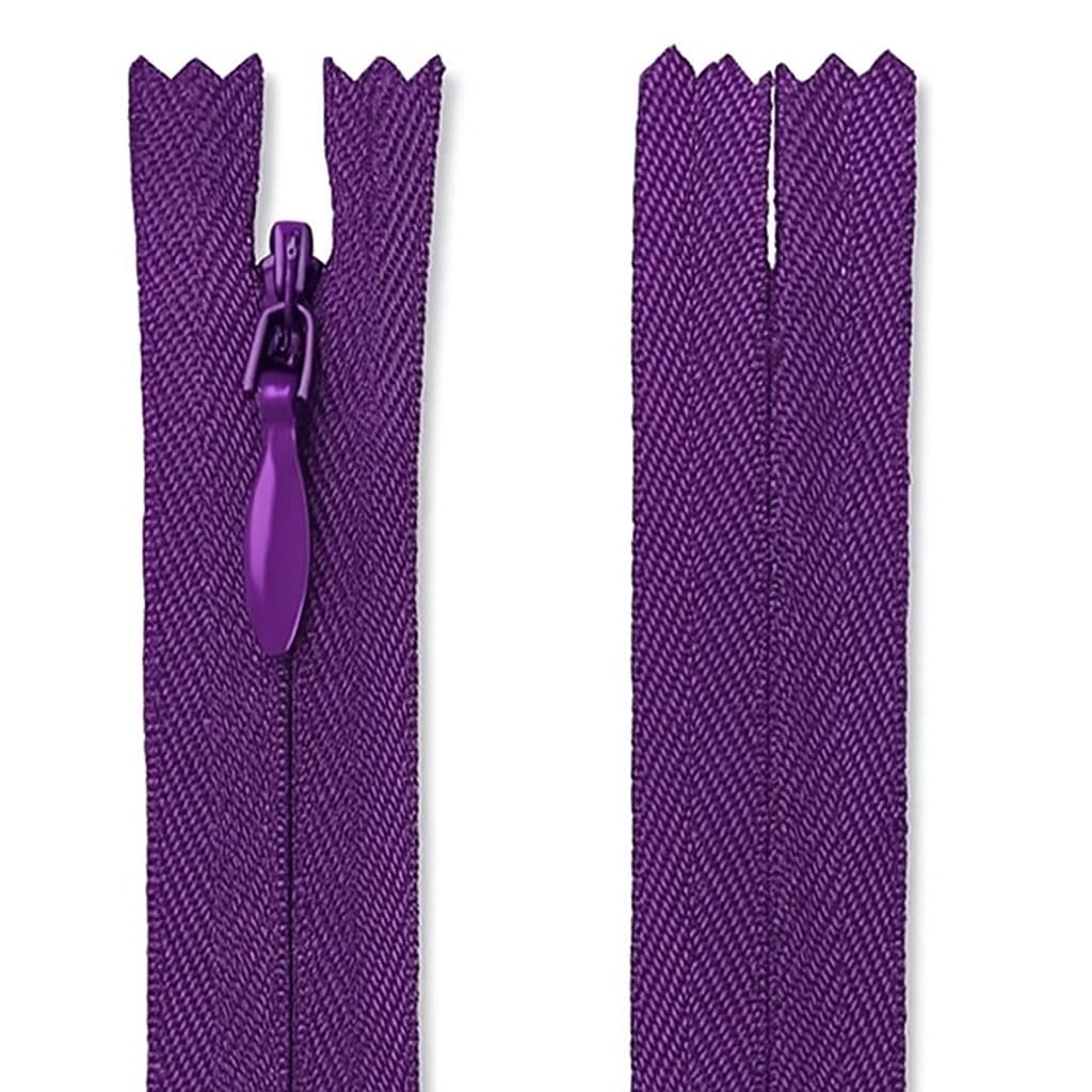 Invisible Zip Purple 22" (56cm) - Concealed Closed-End Nylon Zipper for Sewing & Dressmaking: Evening Dresses, Bridal Gowns, Coats, Long Skirts & Couture by Giddy Square โ image 1