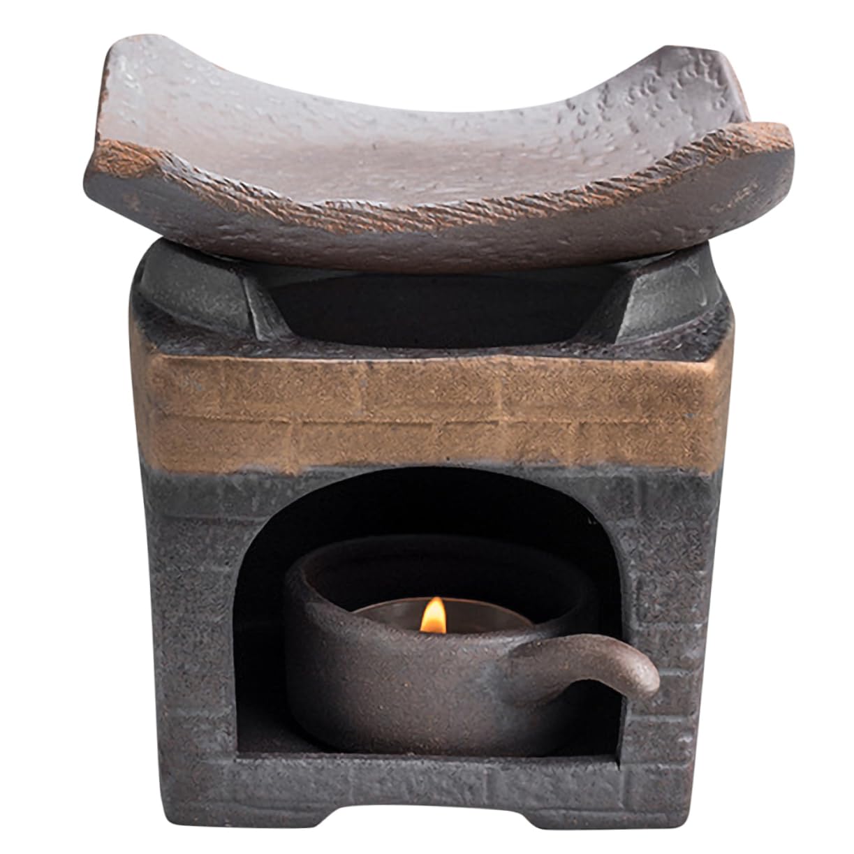 Happyyami 1 Set Ceramic Tea Warmer Elegant Tea Accessory for Home Restaurant Portable Heat Preservation Desktop Ornament Non Slip Base for Safe Use