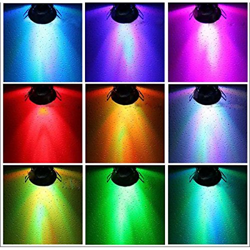 MERISHOPP®3W Red Green Blue LED Recessed Ceiling Light Spotlight Lamp|Home & Garden | Lamps, Lighting & Ceiling Fans | Chandeliers & Ceiling Fixtures|As Per Description-image-31