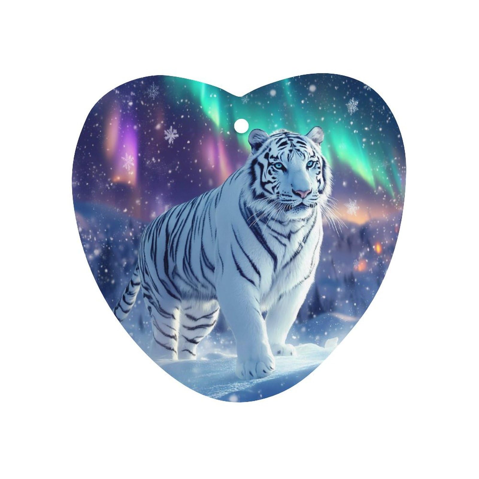 White Tiger Northern Lights Car Air Freshener Hanging Aromatherapy Tablets for Car Accessories Love form