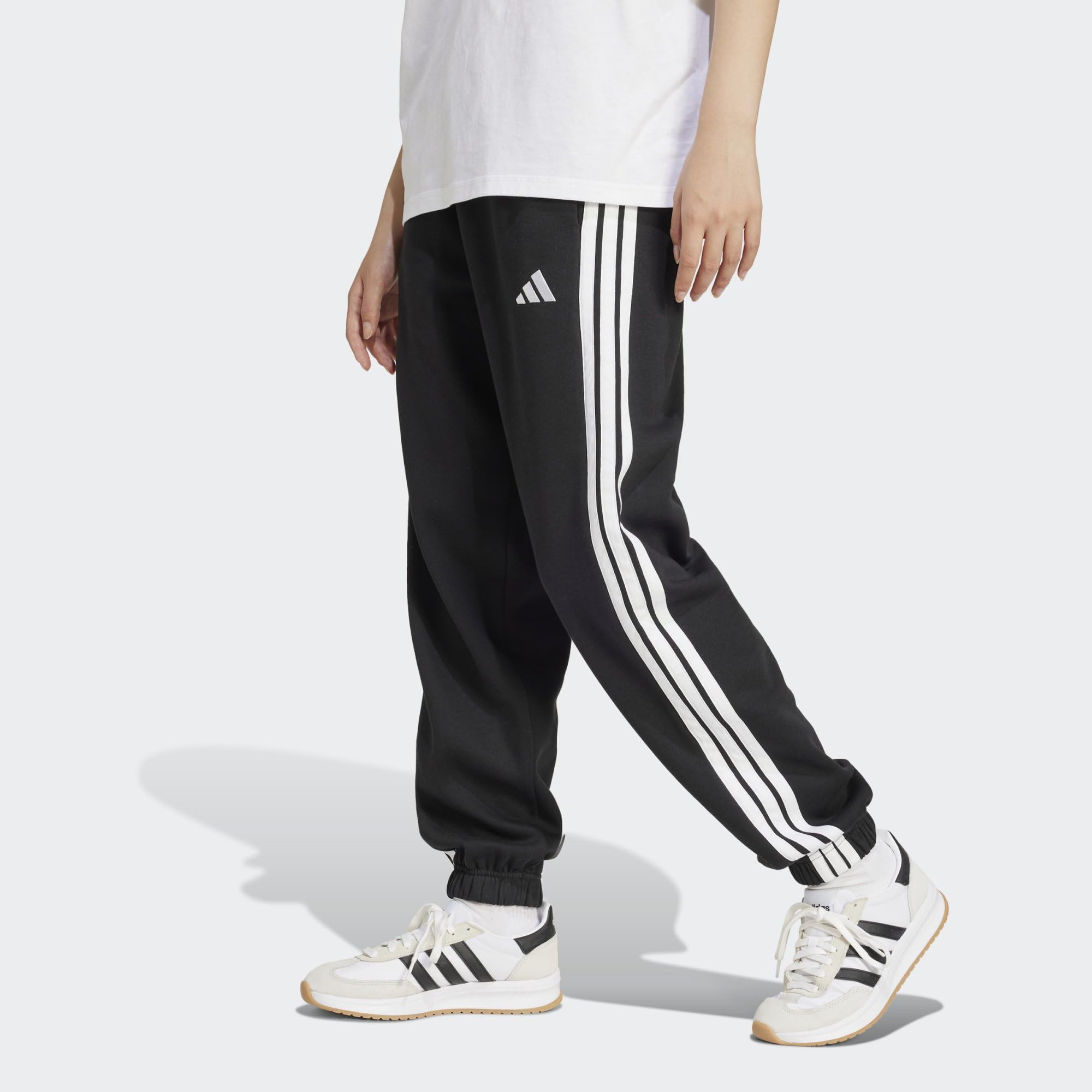 Adidas - Essentials 3-Stripes Fleece Loose, Pantaloni Donna