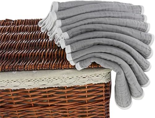 Miniatura 67 de Synrroe Paños de muselina grandes para eructos, paños de muselina para bebés niñas y niños, paquete de 10 extraabsorbentes y suaves de muselina, 6