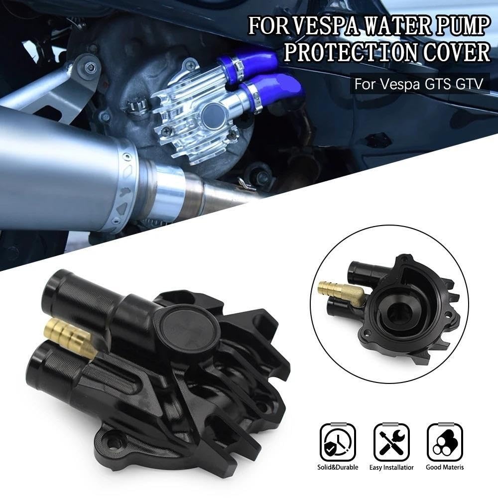 Kit protezione coperchio pompa acqua adatto per Vespa GTS GTV Accessori moto Raffreddamento radiatore motore CNC Pompa Acqua Gruppo Pompa