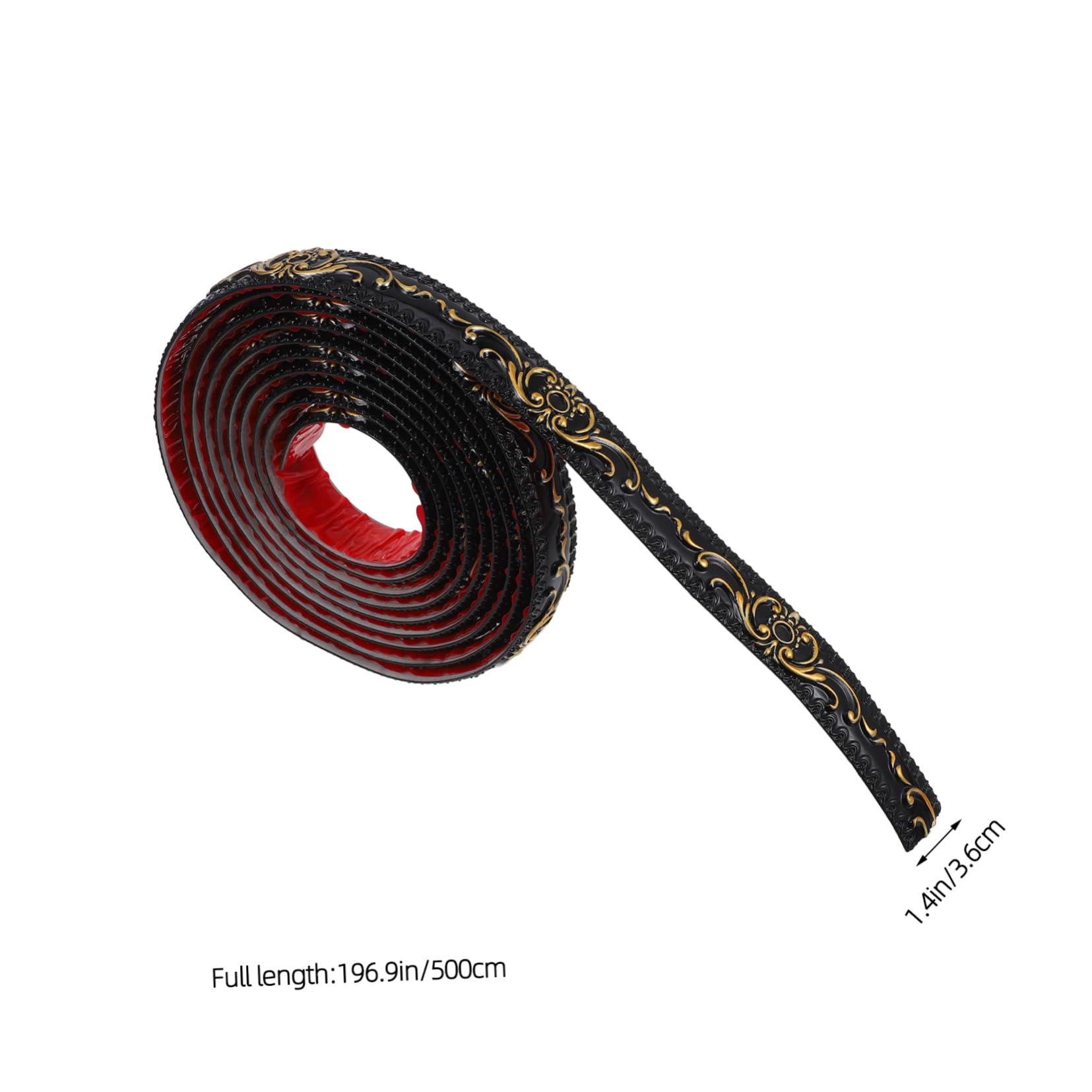 Moldura Pelable y Adhesiva Borde del Techo de Pvc Negro