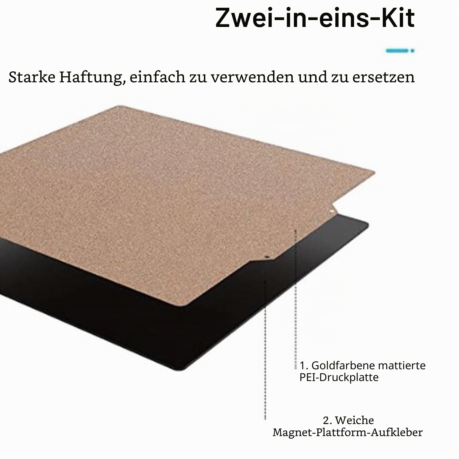 PEI-Blatt, Doppelseitiges Flex-Stahlbett 470 X 470 Mm PEI-Blatt-Magnetbauplatte, 3D-Druck-Magnetplatte PEI-Federstahl-Flexible Plattform mit Klebebett für CR10 MAXIMUM