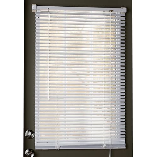 Collections Etc Easy Install Magnetic Blinds, 1" Mini Quick Snap on/Snap Off, for Steel Metal Door Windows, White, 25" X 40", White, 25" X 40"