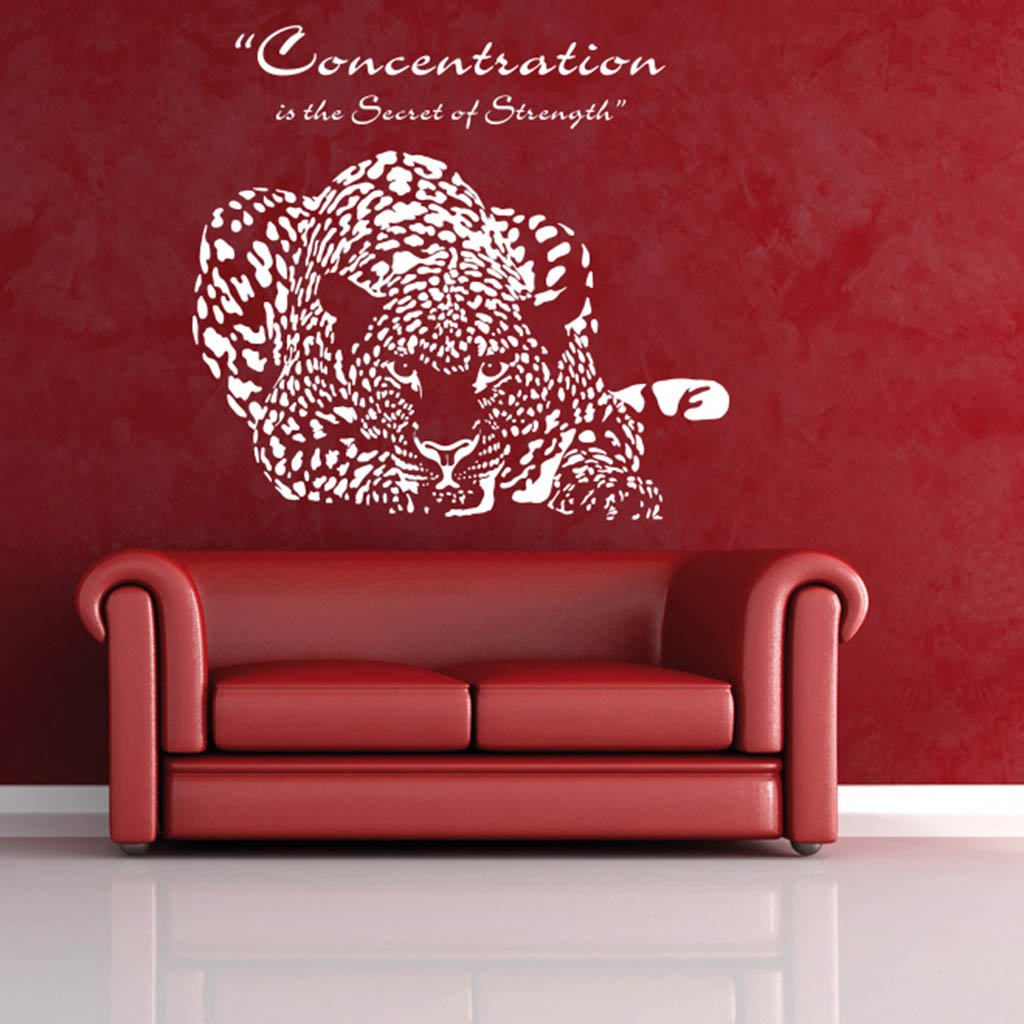 Hoopoe Decor Concentration is The Secret of Strength Wall Stickers and Decals (Vinyl, 51 cm X 0.2 cm x 56 cm, White) - HDWS-0092-WTX