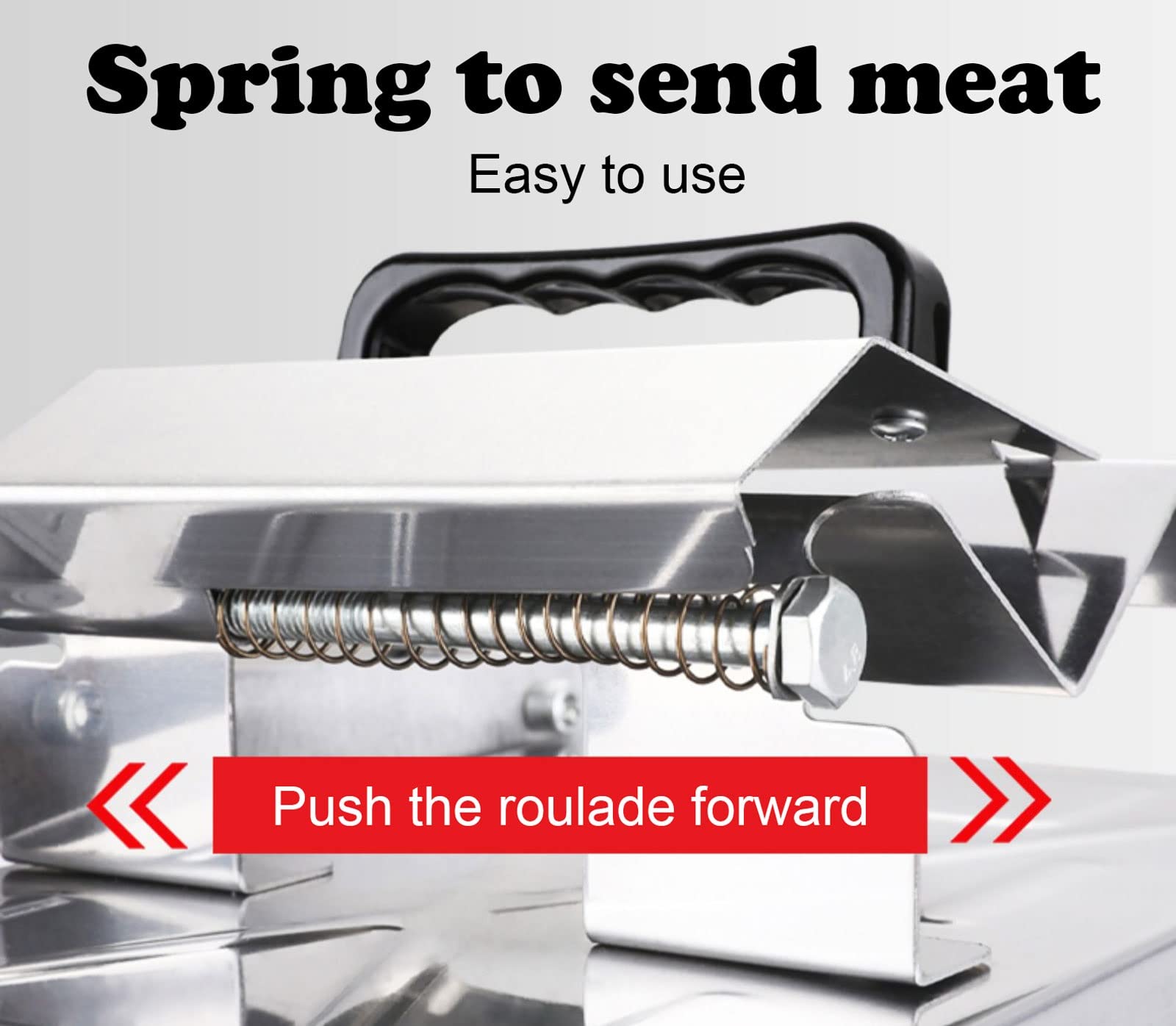 Cortafiambres Manual, Cortadora para Carne Congelada Vegetales y Frutas, Rebanadora de Carne de Acero Inoxidable con Entrega de Carne Asistida por Primavera, Grosor de la Rebanada: 0,25-10MM