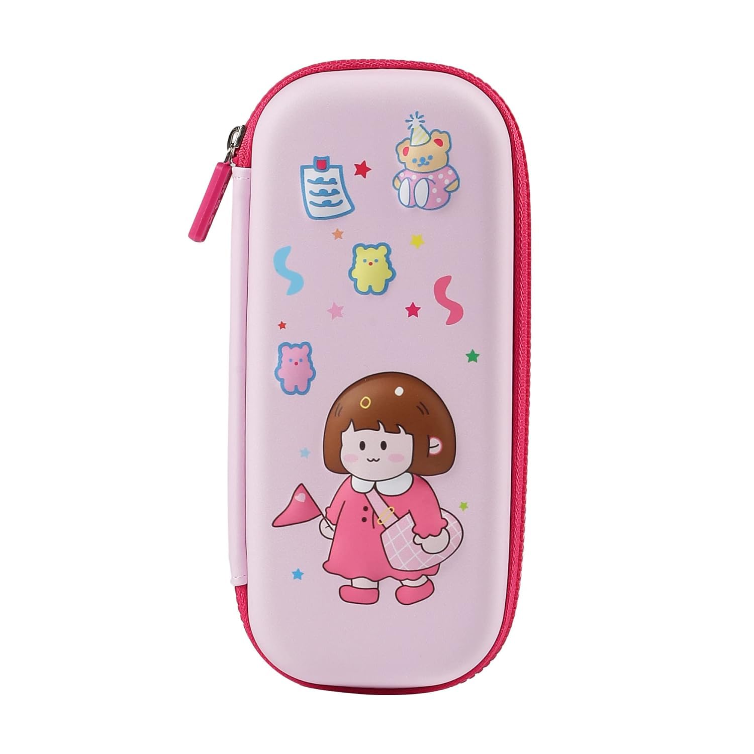 KADEAUX 3D EVA EVA Design Embossed Hardtop Cover Pencil Case with Compartments, Pencil Pouch for Kids, School Supply Organizer, Geometry Stationery Box, Cosmetic Zip Pouch Bag (GREENFROG) (B0CVS7LLBM) Amazon Price History, Amazon Price Tracker