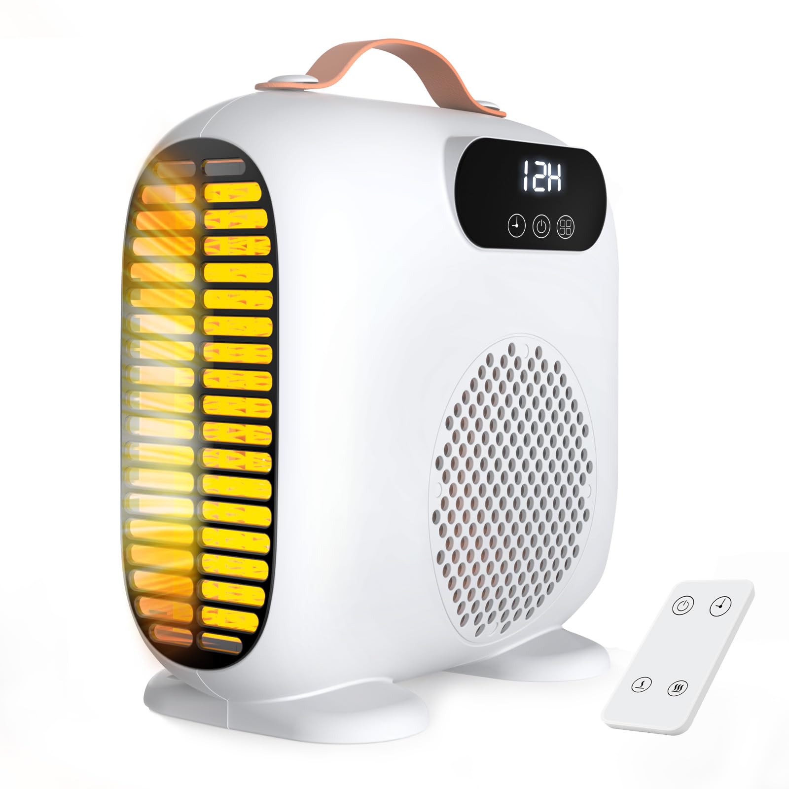 Space Heater Portable Heaters for Indoor Use with Remote LED Display 18H Timer 3 Modes Vertical and Horizontal