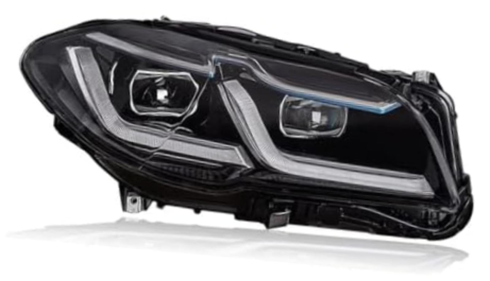 Dla BMW F10 F18 520I 525I 530I F11 2010-2016 światła samochodowe przedni sygnał drl reflektor samochodowy soczewki lampy lampy reflektor włącz światło Lampka kontrolna lusterka Lampka