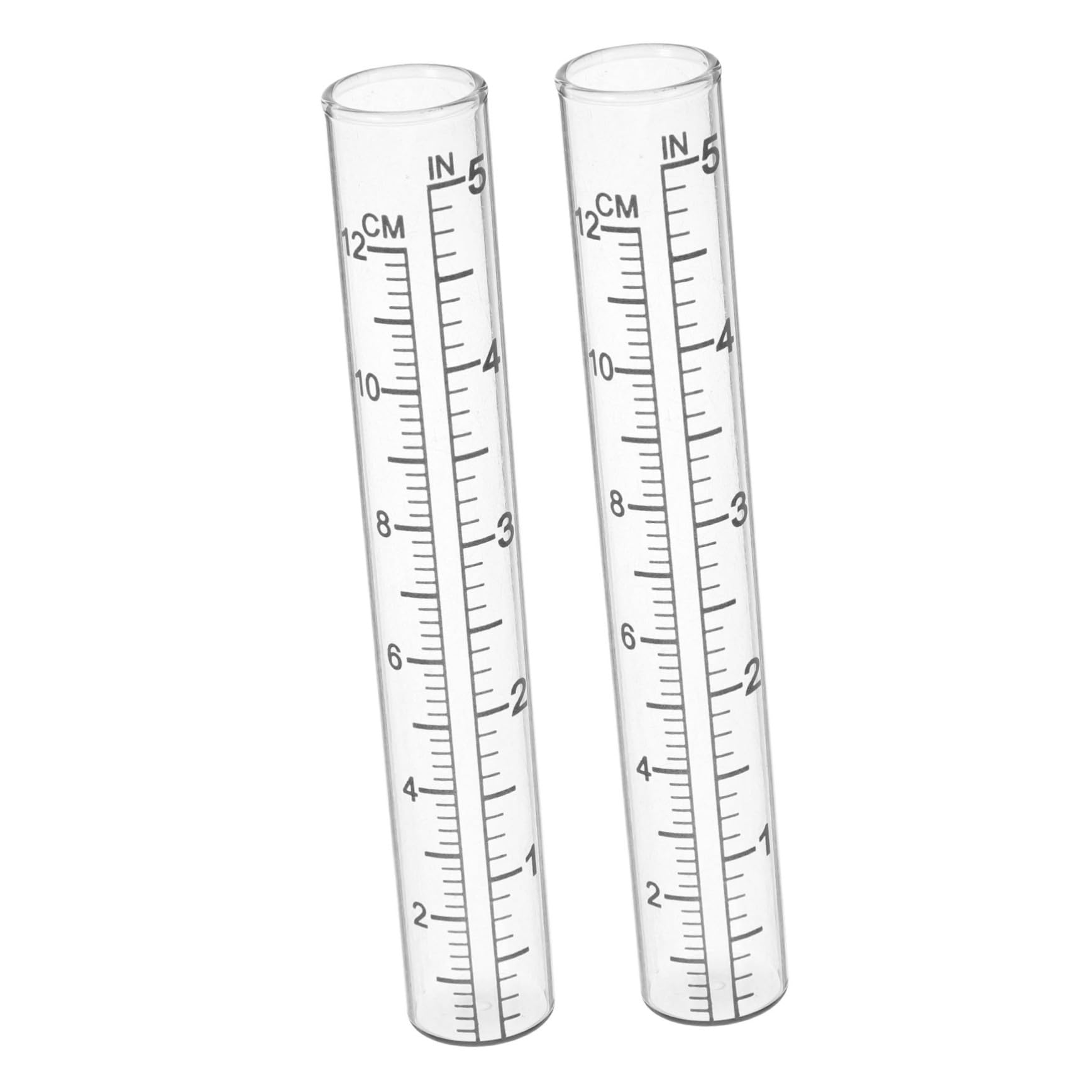 BESPORTBLE 2pcs Glass Replacement Tubes for Rain Gauge Accurate Rainwater Measurement for Yard Garden Outdoor Weather Monitoring Accessories