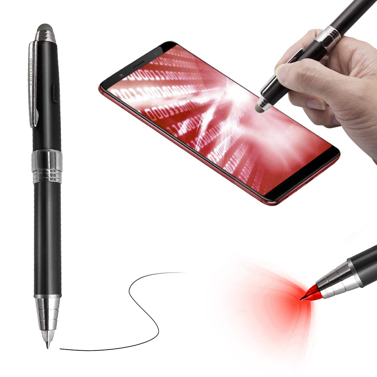 Pens For Journaling Penyeah 3-in-1 Lighted Pen LED Tip Stylus