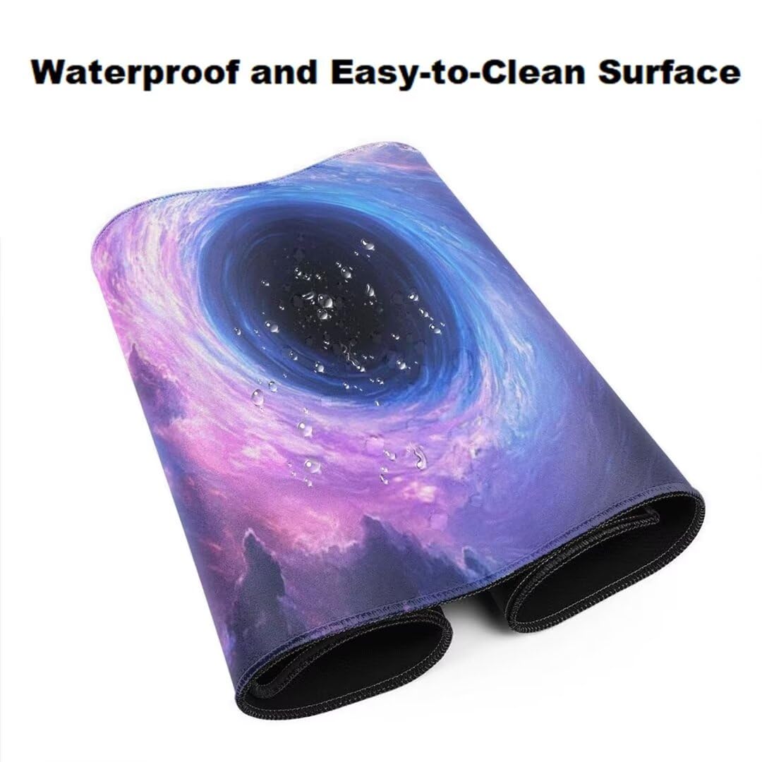 Kosmisch Mauspad 1600 x 800mm, Mousepad XXL Schreibtischunterlage Dunkel Mouse Pad, Wasserdicht und Rutschfest Gaming Mauspad, Verbessert Präzision, Gaming-Mauspads für Pc und Gaming Zubehör qw625