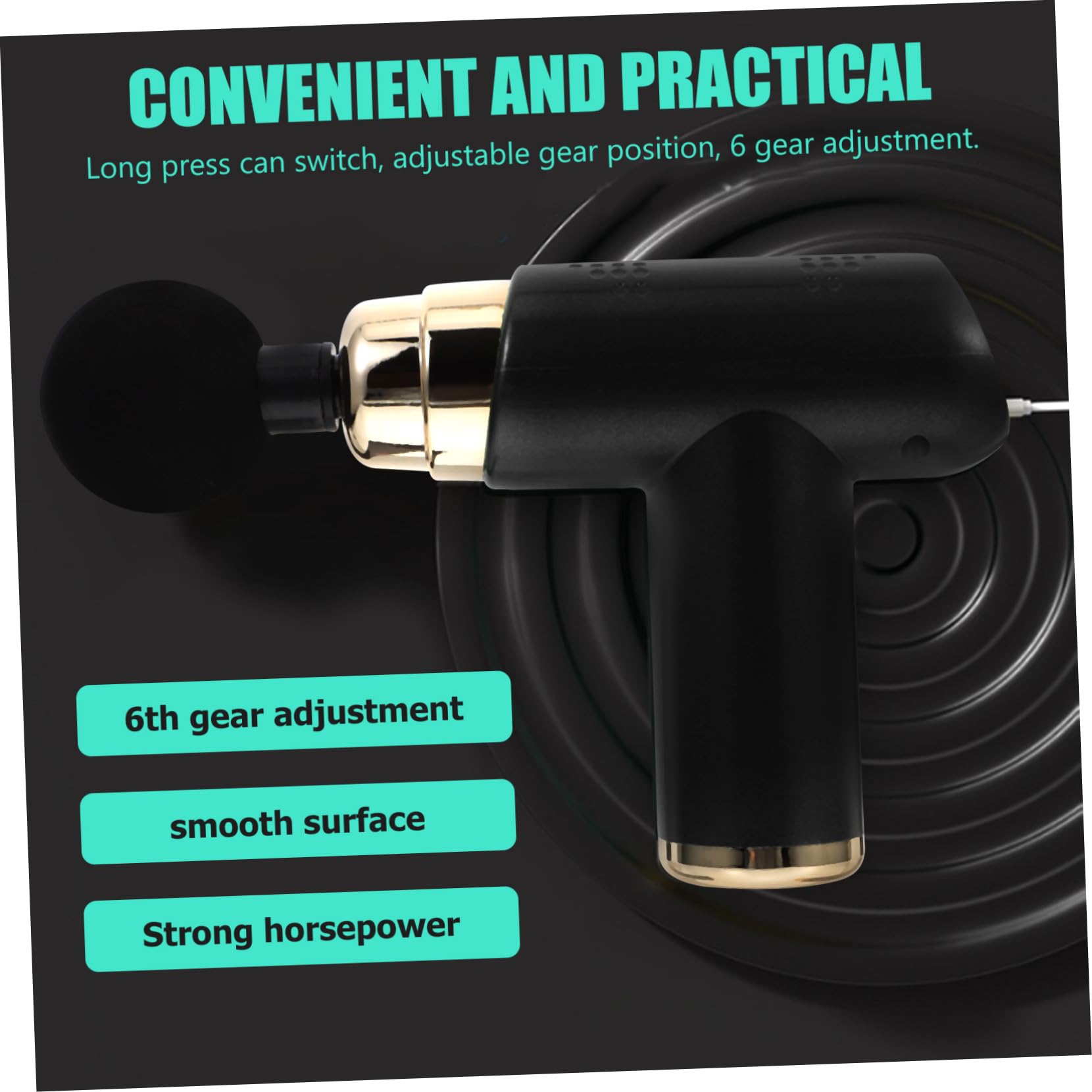 Masajeador Eléctrico Corporal Mini Ajustable Velocidades Portátil para Aliviar Muscular Casa y Oficina