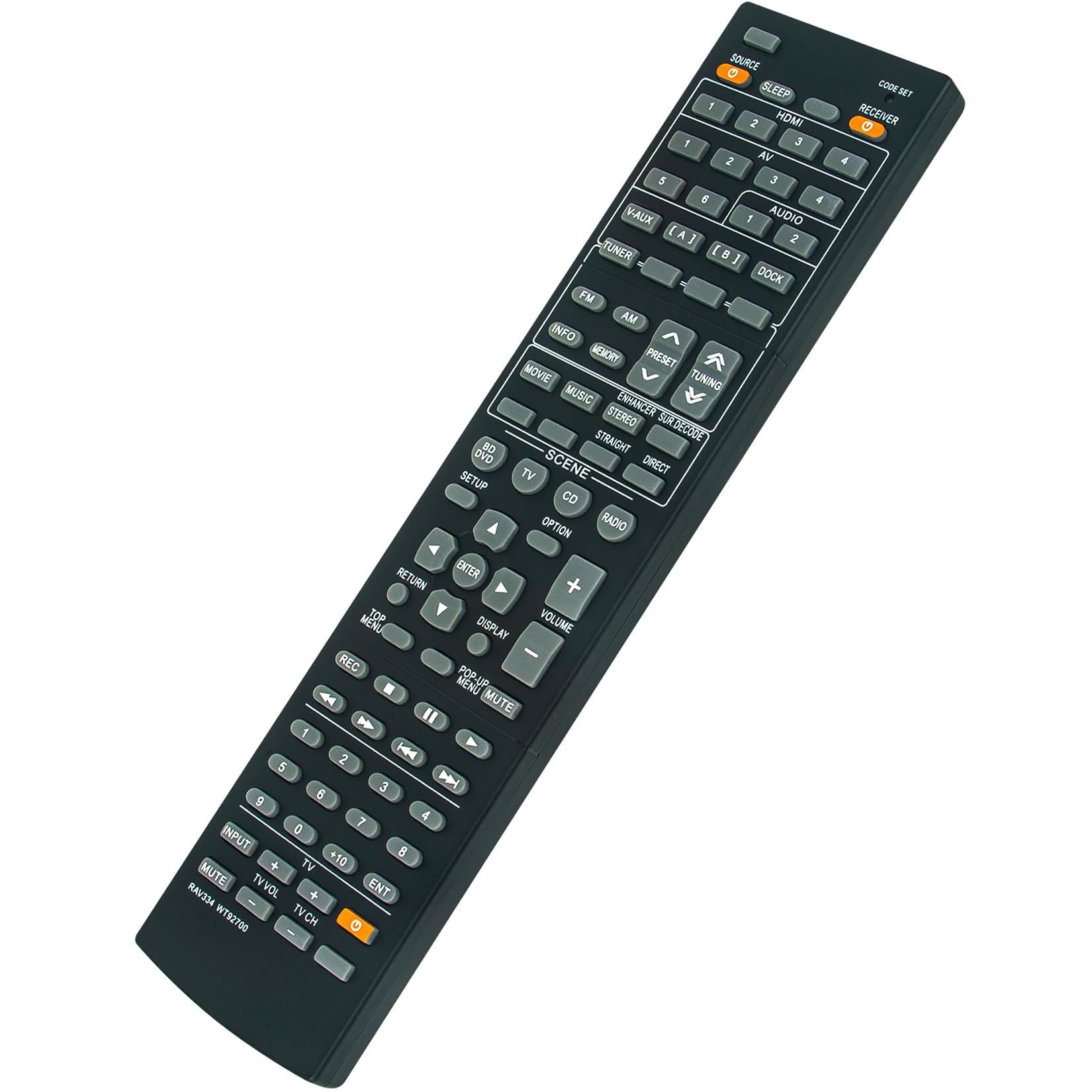 Amazon | RAV334 WT92700 交換用リモコン ヤマハ AVレシーバー HTR